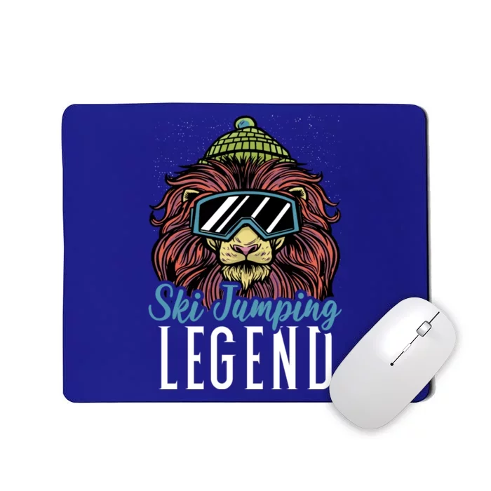 Ski Jumping Legend With A Lion Cool Gift Mousepad