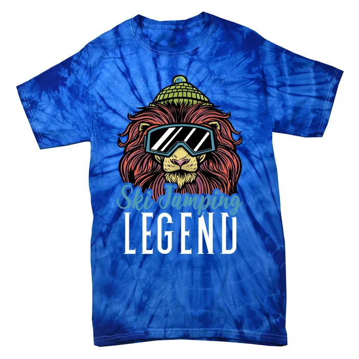 Ski Jumping Legend With A Lion Cool Gift Tie-Dye T-Shirt