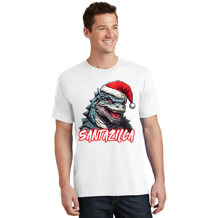 Santazilla Japanese Monster Kaiju Christmas T-Shirt