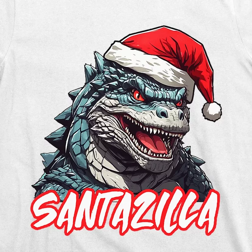 Santazilla Japanese Monster Kaiju Christmas T-Shirt