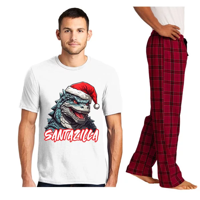 Santazilla Japanese Monster Kaiju Christmas Pajama Set