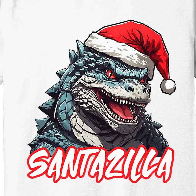 Santazilla Japanese Monster Kaiju Christmas Premium T-Shirt