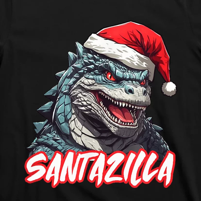 Santazilla Japanese Monster Kaiju Christmas T-Shirt