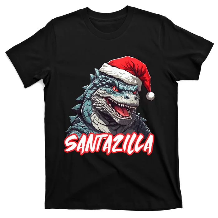 Santazilla Japanese Monster Kaiju Christmas T-Shirt