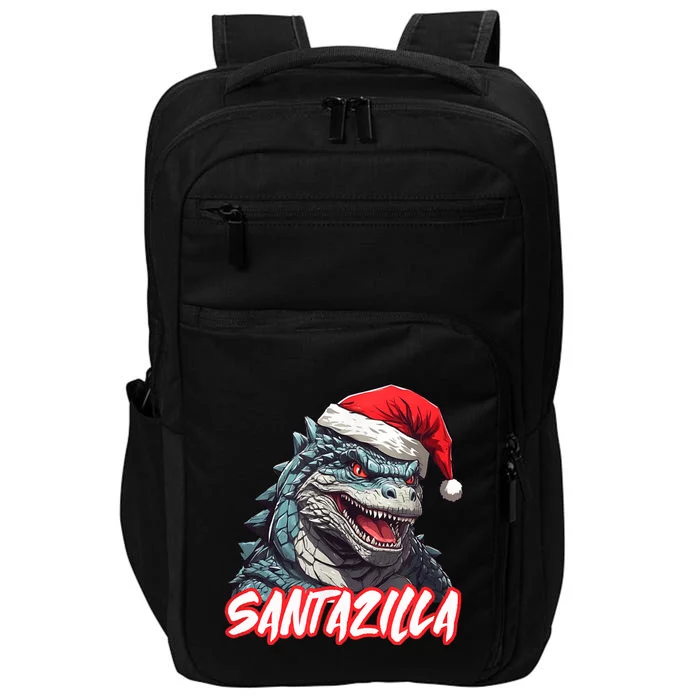 Santazilla Japanese Monster Kaiju Christmas Impact Tech Backpack