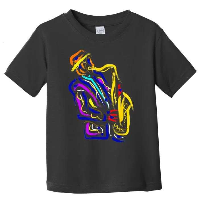 Saxophonist Jazz Musician Gift Idea Saxophone Toddler T-Shirt