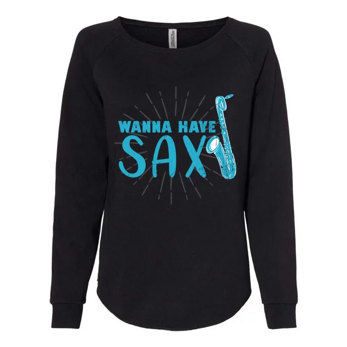 Saxophone Jazz Musician Funny Gift Sax Saxophonist Gift Womens California Wash Sweatshirt