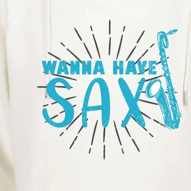 Saxophone Jazz Musician Funny Gift Sax Saxophonist Gift Womens Funnel Neck Pullover Hood