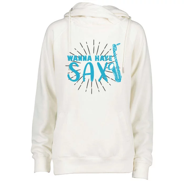 Saxophone Jazz Musician Funny Gift Sax Saxophonist Gift Womens Funnel Neck Pullover Hood