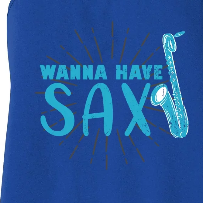 Saxophone Jazz Musician Funny Gift Sax Saxophonist Gift Women's Racerback Tank