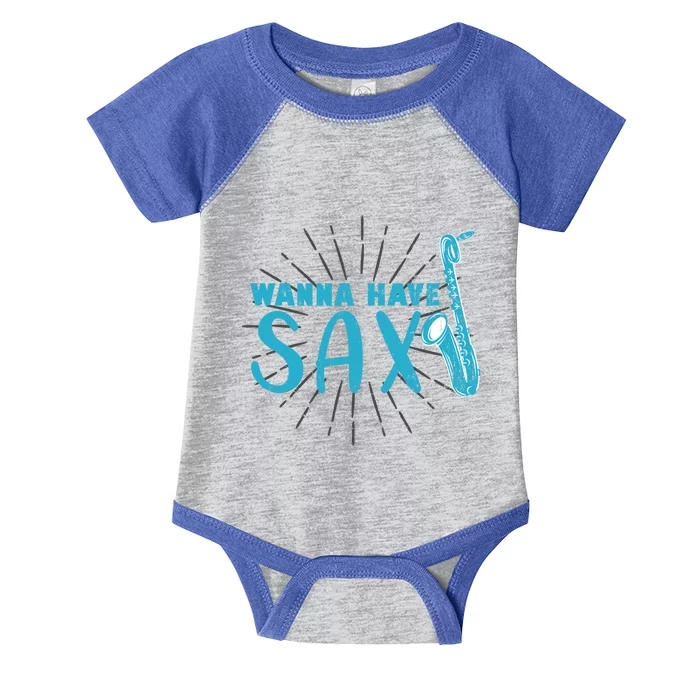 Saxophone Jazz Musician Funny Gift Sax Saxophonist Gift Infant Baby Jersey Bodysuit