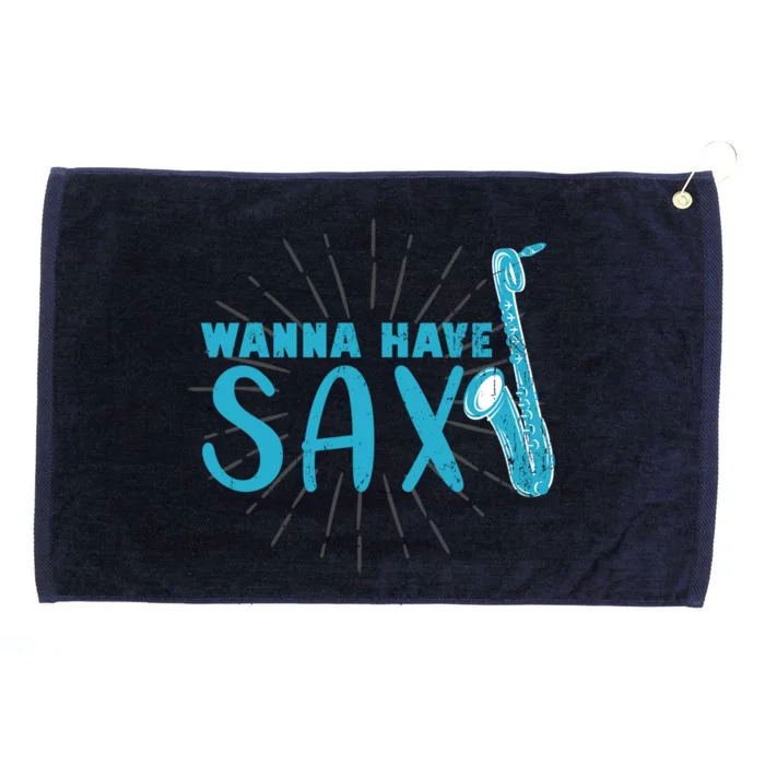 Saxophone Jazz Musician Funny Gift Sax Saxophonist Gift Grommeted Golf Towel