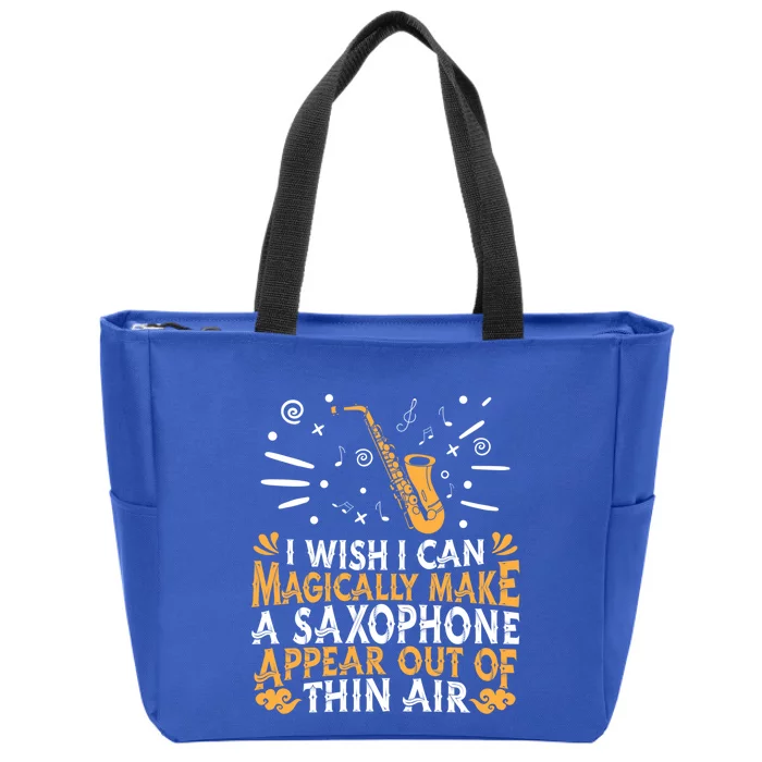 Saxophone Jazz Musician Player Gift Magical Sax Saxophonist Meaningful Gift Zip Tote Bag