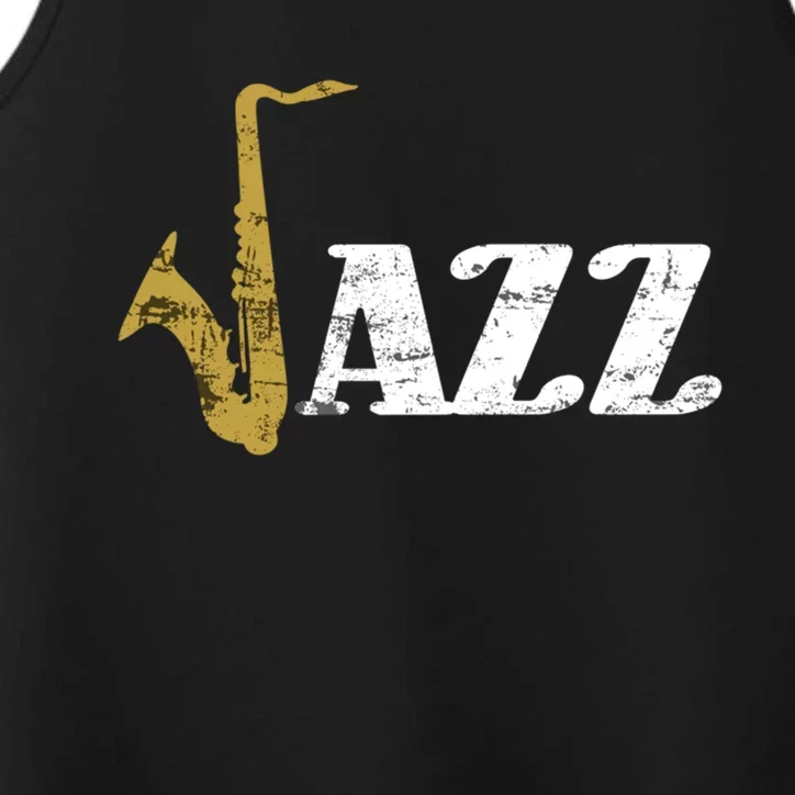 Saxophone Jazz Musician Dad Gift Fathers Day Sax Cool Gift Performance Tank