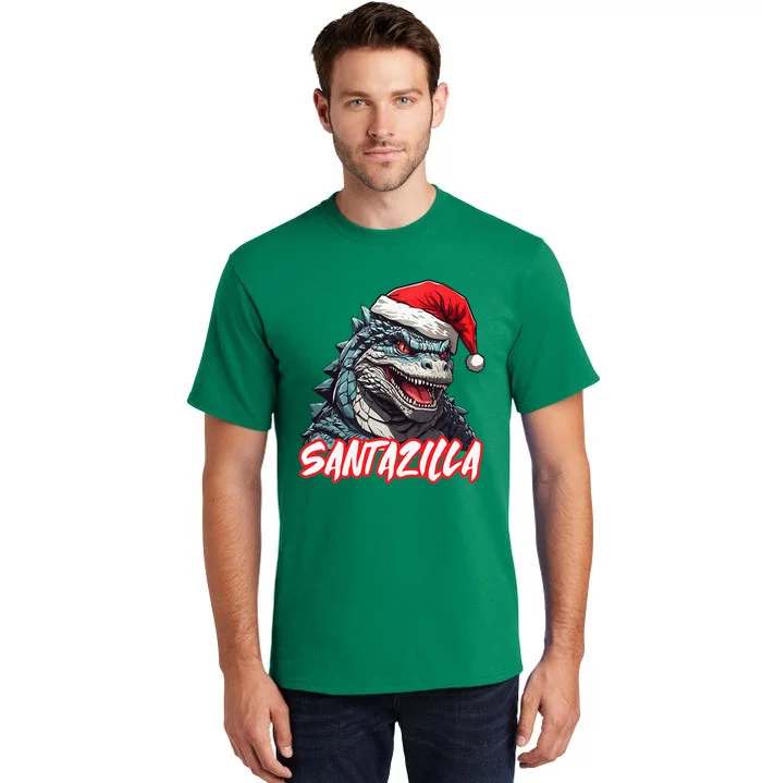 Santazilla Japanese Monster Kaiju Christmas Tall T-Shirt