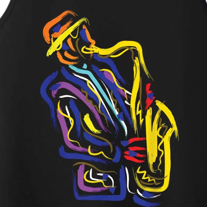 Saxophonist Jazz Musician Gift Idea Saxophone Performance Tank