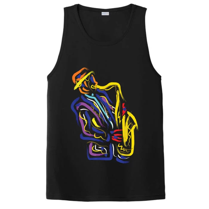 Saxophonist Jazz Musician Gift Idea Saxophone Performance Tank