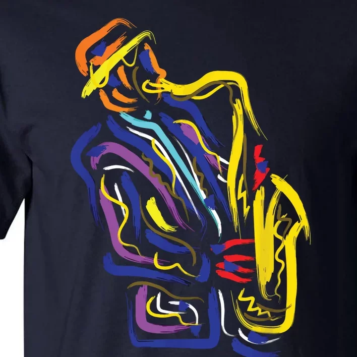 Saxophonist Jazz Musician Gift Idea Saxophone Tall T-Shirt