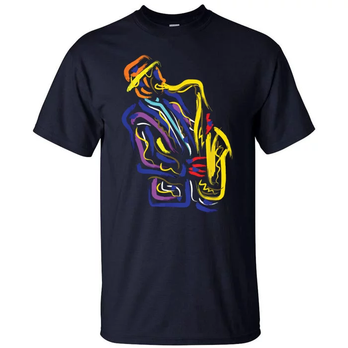 Saxophonist Jazz Musician Gift Idea Saxophone Tall T-Shirt