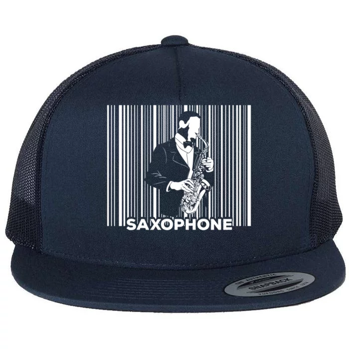 Saxophonist Jazz Music Musician Sax Funny Gift Saxophone Gift Flat Bill Trucker Hat