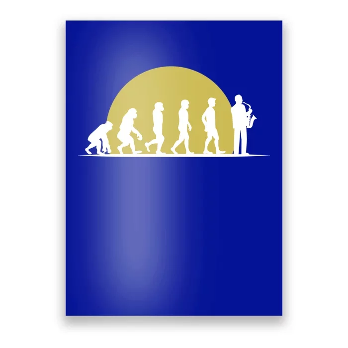 Saxophonist Jazz Musician Evolution Funny Saxophone Gift Poster