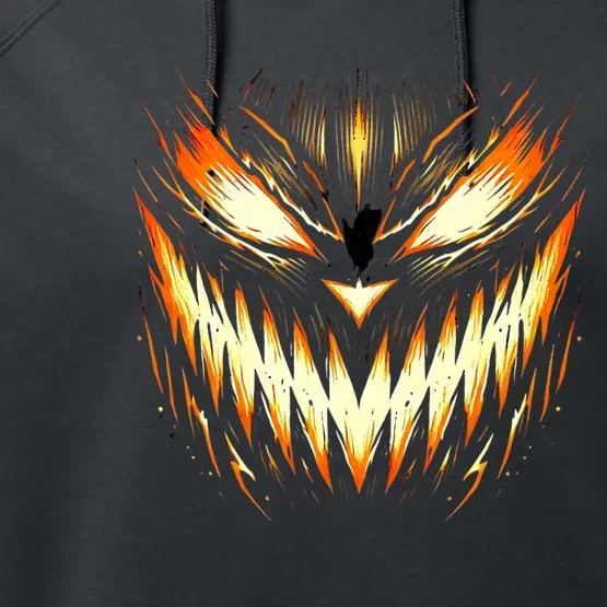 Scary Jack O Lantern Face Carved Pumpkin Halloween Costume Performance Fleece Hoodie