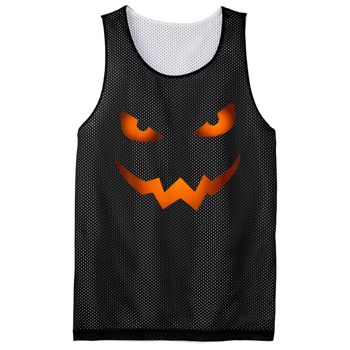 Scary Jack O Lantern Pumpkin Face Halloween Costume Tshirt Mesh Reversible Basketball Jersey Tank