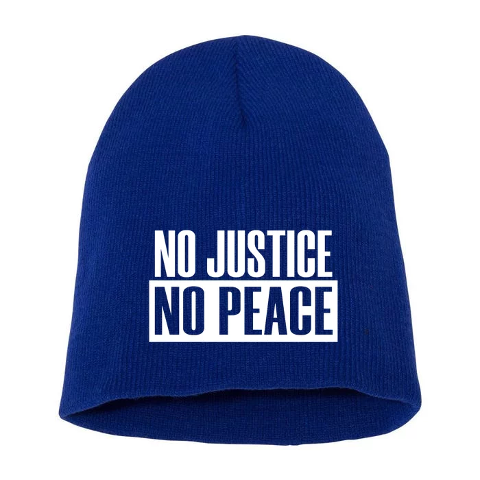 Social Justice Peace No Blm Protest 2020 Injustice Gift Short Acrylic Beanie