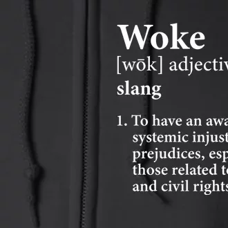 Stevie Joe Payne Wearing Woke Definition To Have An Awareness Of Systemic Full Zip Hoodie