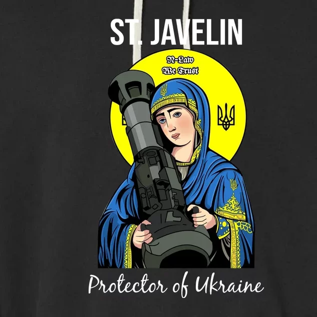 St. Javelin Protector Of Ukraine Support Stand With Ukraine Garment-Dyed Fleece Hoodie