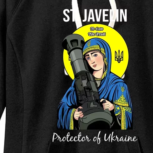 St. Javelin Protector Of Ukraine Support Stand With Ukraine Women's Fleece Hoodie