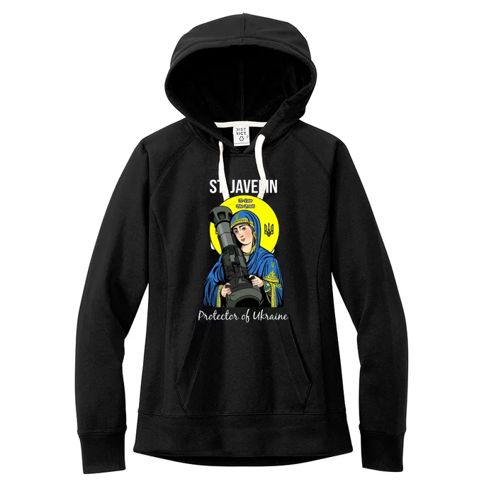 St. Javelin Protector Of Ukraine Support Stand With Ukraine Women's Fleece Hoodie