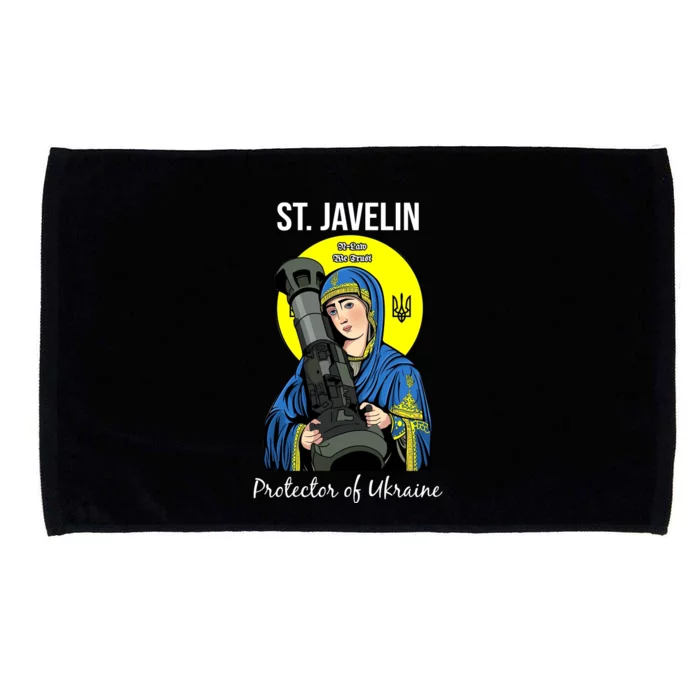 St. Javelin Protector Of Ukraine Support Stand With Ukraine Microfiber Hand Towel