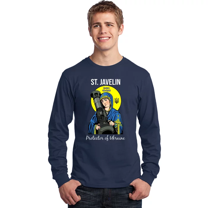 St. Javelin Protector Of Ukraine Support Stand With Ukraine Long Sleeve Shirt