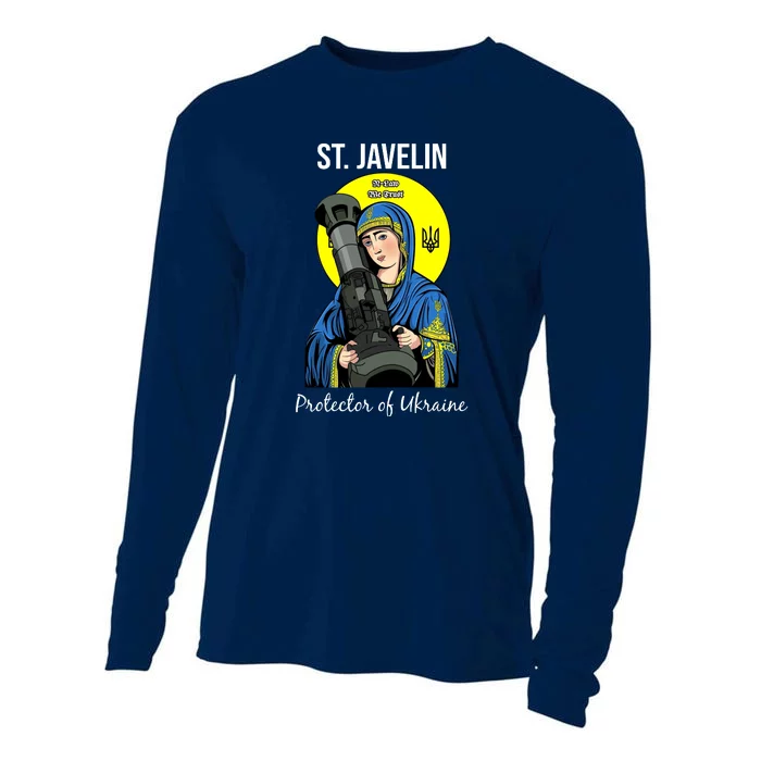 St. Javelin Protector Of Ukraine Support Stand With Ukraine Cooling Performance Long Sleeve Crew