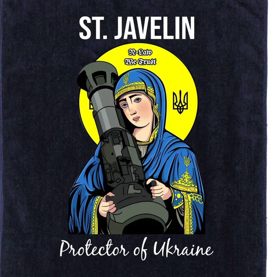 St. Javelin Protector Of Ukraine Support Stand With Ukraine Platinum Collection Golf Towel