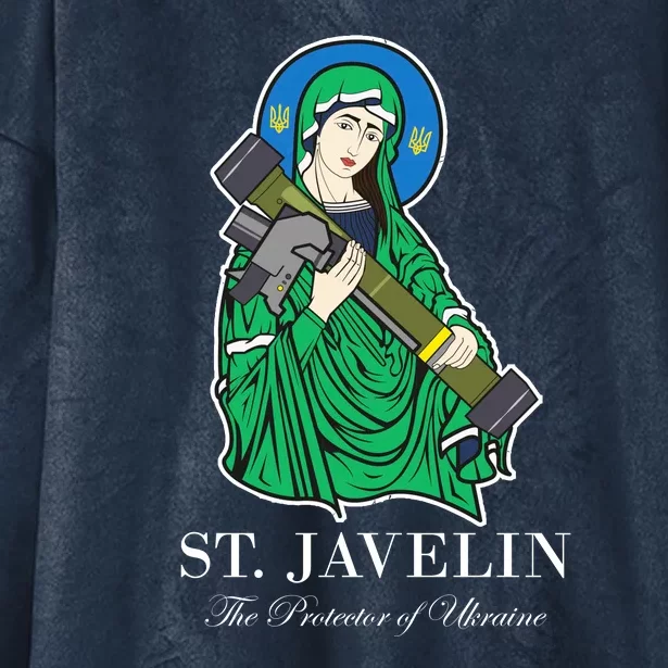 St. Javelin Protector Of Ukraine Hooded Wearable Blanket