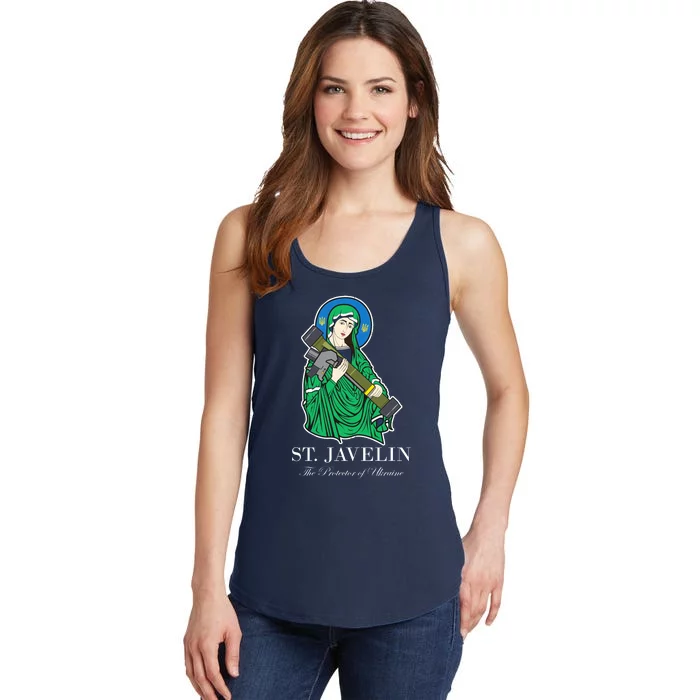 St. Javelin Protector Of Ukraine Ladies Essential Tank