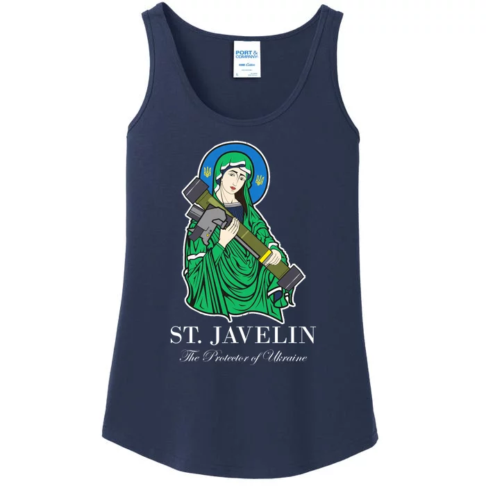 St. Javelin Protector Of Ukraine Ladies Essential Tank