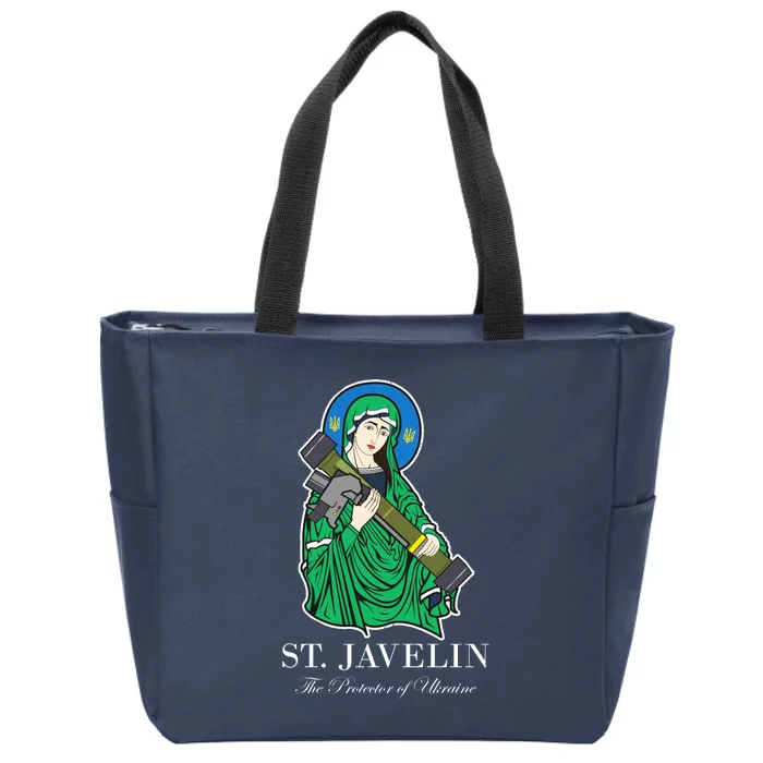 St. Javelin Protector Of Ukraine Zip Tote Bag