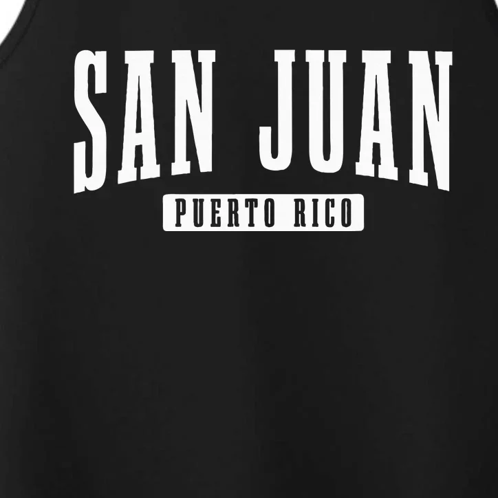 San Juan Puerto Rico Pride Puerto Rican Boricua Performance Tank