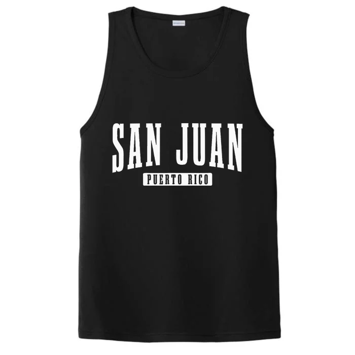 San Juan Puerto Rico Pride Puerto Rican Boricua Performance Tank