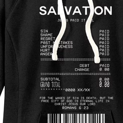 Salvation Jesus Paid It All Christian Women's Fleece Hoodie