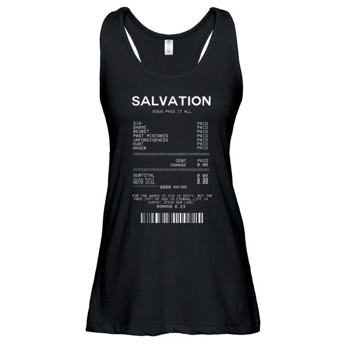 Salvation Jesus Paid It All Christian Ladies Essential Flowy Tank