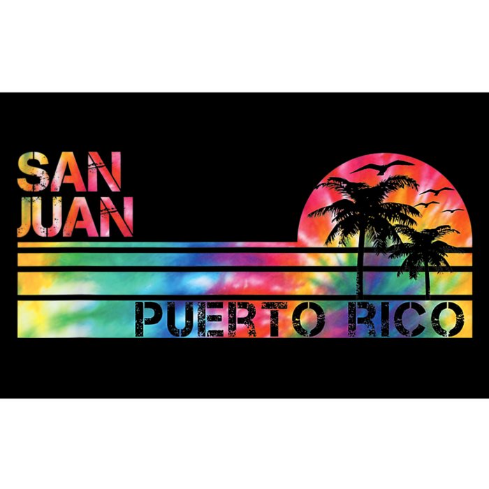 San Juan Puerto Rico Tie Dye Vintage Inspired Striped Bumper Sticker