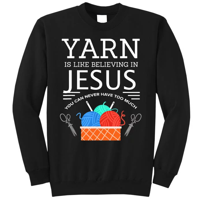 Sewing Jesus Quilting Yarn Needle Christian Tall Sweatshirt