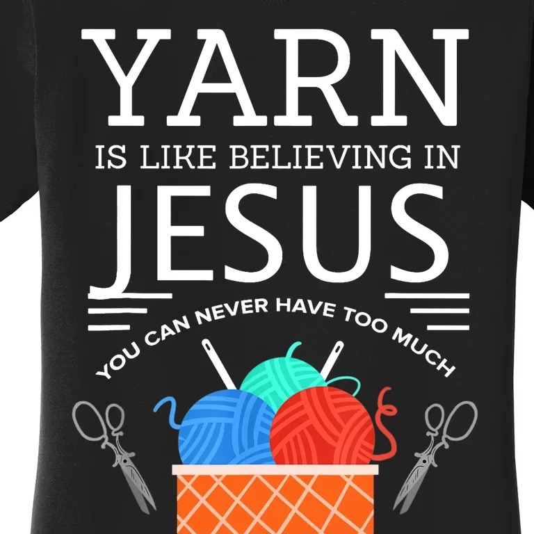 Sewing Jesus Quilting Yarn Needle Christian Women's T-Shirt