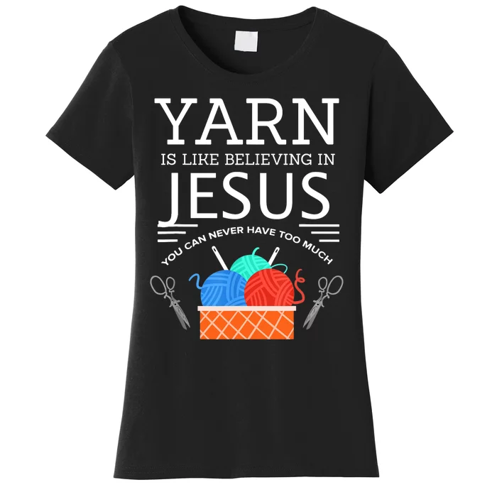 Sewing Jesus Quilting Yarn Needle Christian Women's T-Shirt