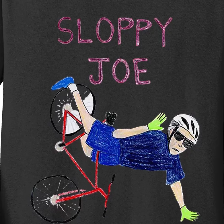 Sloppy Joe Running The Country Is Like Riding A Bike Kids Long Sleeve Shirt