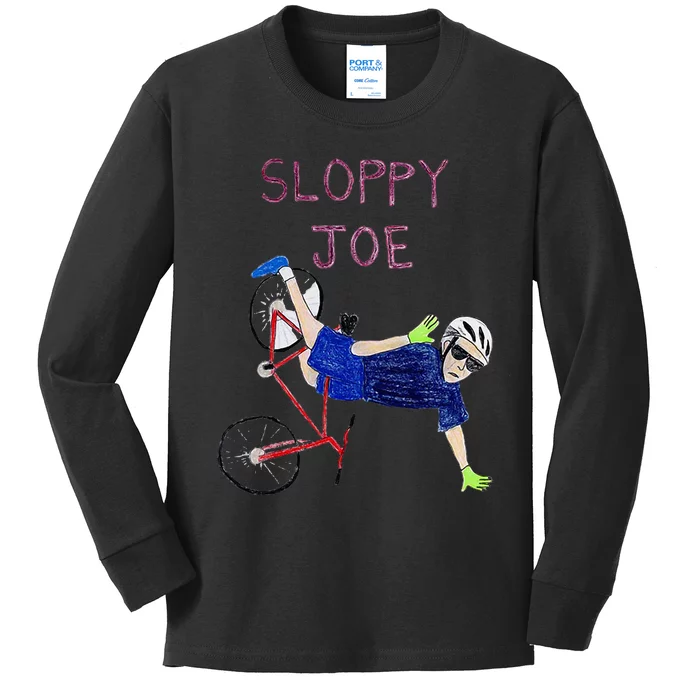 Sloppy Joe Running The Country Is Like Riding A Bike Kids Long Sleeve Shirt